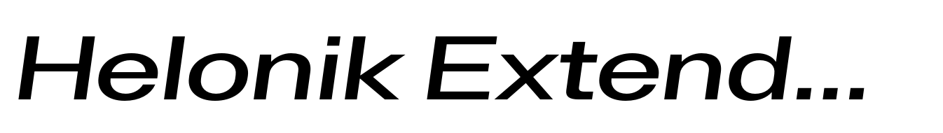 Helonik Extended Medium Italic